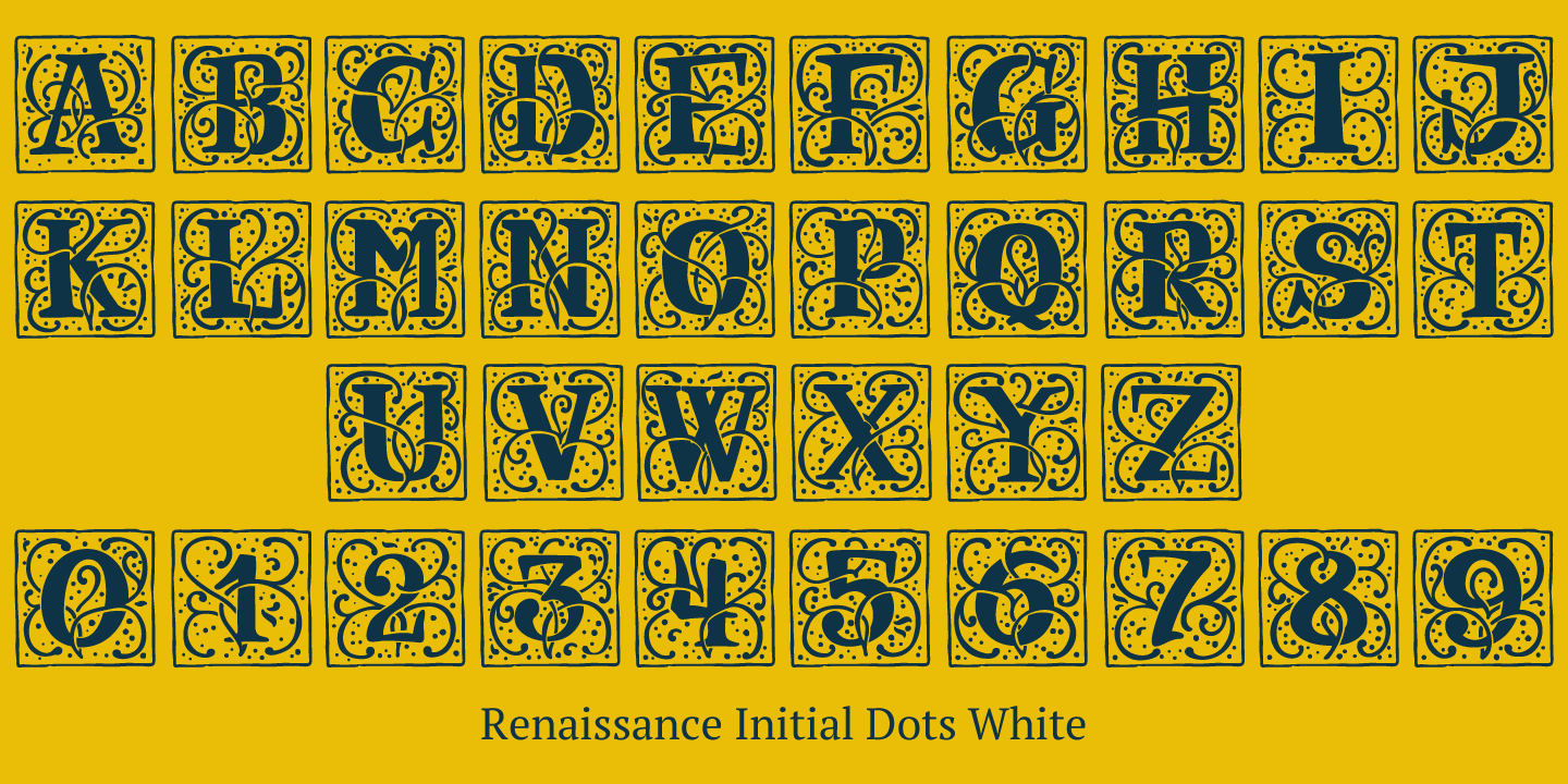 Пример шрифта Renaissance Initial #7